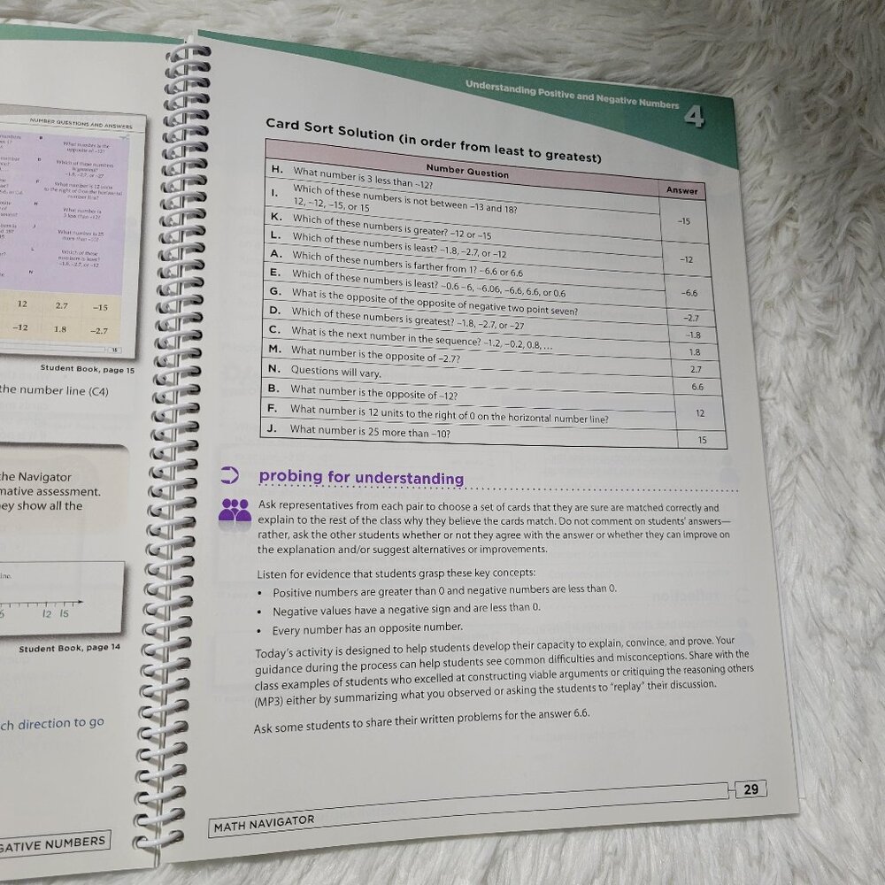 Pearson Math Navigator Positive and Negative Numbers Bundle Set - Picture 4 of 8